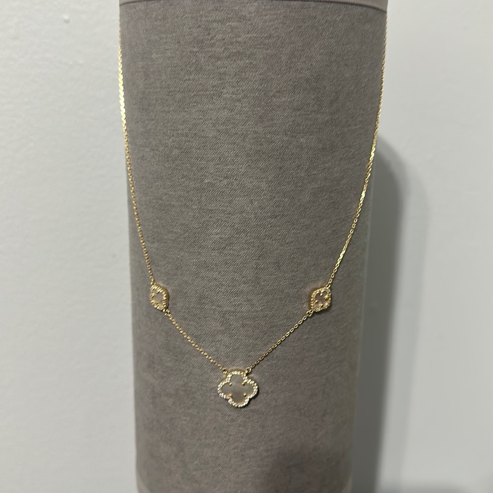 925 sterling silver in gold and white necklace